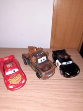 Disney Pixar-Coche de juguete de Cars 2 y 3, Rayo Mcqueen, Mater Jackson Storm Ramirez 1:55, vehículo fundido a presión, juguetes para chico de aleación de Metal