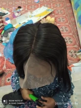 Pelucas de cabello humano de 13x6, postizo de encaje frontal, corte Bob Elva, corto, Extra Pro.Ratio, cabello Remy, 150% Bob, prearrancado, pelo de bebé