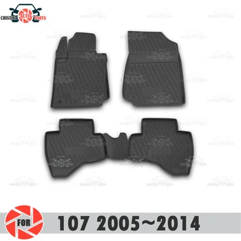 

Floor mats for Peugeot 107 2005~2014 rugs non slip polyurethane dirt protection interior car styling accessories