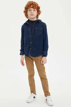 

DeFacto Boy Spring Casual Long Pants Boys' Solid Color Bottoms Boy's Mid-waist Bottoms Trousers-M4698A620SP