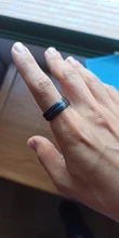 FDLK-anillo de acero inoxidable con borde de escalera cepillado para hombre, anillo de 8MM con ranura azul, regalos del anillo de boda para hombre