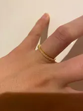 Huitan-Anillos finos minimalistas para mujer, sortija de boda brillante de circón cúbico, alta calidad, versátil, 2020