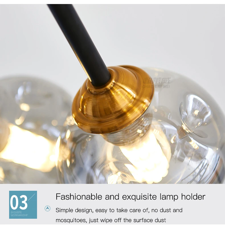 chandelier ceiling light Nordic Glass Chandelier For Living Room Modern Bedroom Loft Kitchen Hanging Ceiling Lamps Transparent Bulb Indoor Light Fixtures bubble chandelier