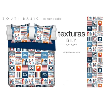 

TEXTURES HOME SECRET Quilt Bouti Summer Basic BILY Blue 180X255 cms