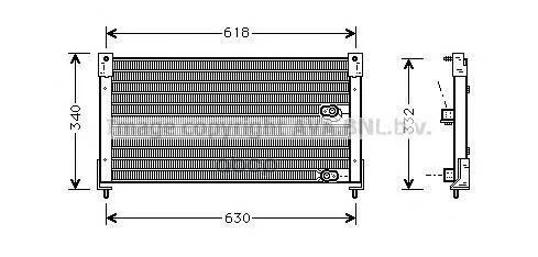 Радиатор Кондиционера Rover: 600(Rh) 618 I/Si/620 Si/620 I/623 Si 93- 99 Ava арт. AU5116