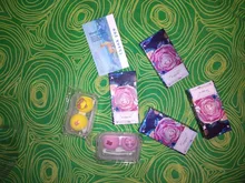 Easysmall azul coloreado de verde lente pequeña belleza alumno lentes de contacto cosméticos para ojos grado de miopía 2 unids/par receta