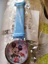 Reloj de cuarzo de cuero con dibujo animado chica hermosa Minnie estilo de ratón Color número dial para Niños Estudiantes, envío directo