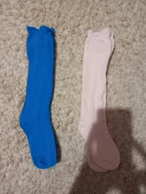 YWHUANSEN-Calcetines transpirables de encaje de algodón para niña, medias hasta la rodilla, para primavera, otoño e invierno, 1 par