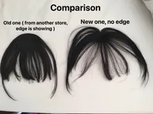 Halo Lady Beauty-flequillo de aire para mujer, cabello humano brasileño con Clip, flequillo, transparente, no remy, peluca de cabello de repuesto