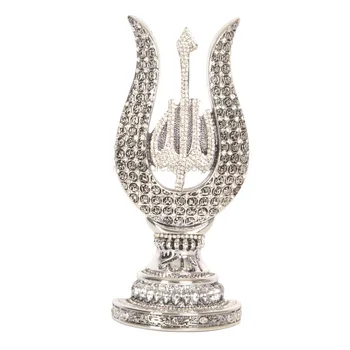 

Silver Color Tulip Design Islamic Sculpture With ALLAH Name