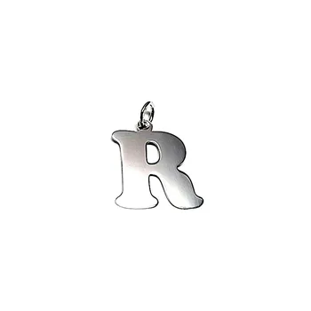 

Pendant 925 sterling silver m smooth 24mm. Letter R [AA7743]