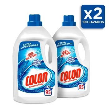 

Colon Colon clothing To detergent active Gel 95 washed X2 with power stain removers To White and colors
