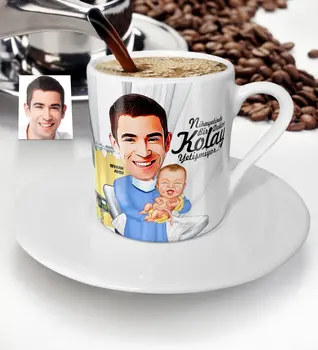 

Personalized Mr Midwife Cartoon Turkish coffee Cup-1