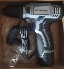 WORKPRO-Destornillador eléctrico inalámbrico 12V, mini controlador de potencia inalámbrico, batería de iones de litio CC de 3/8 pulgadas, 2 velocidades