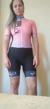 Conjunto de equipo profesional de triatlón para mujer, sudadera de manga corta, medias sexys de una pieza, traje de baño para montar en bicicleta