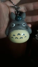 LLavero de animales de Totoro para hombre o mujer, llavero de piel con abalorio de Metal para bolso de coche