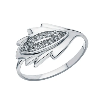 

Silver ring with cubic zirconia sunlight sample 925