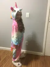 Pijama de Anime Panda de los pijamas de los niños de pijamas para niños viñetas de animales bebé traje de invierno Niño niña Licorne mono