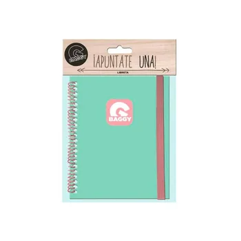 

Libreta Baggy cinta lateral turquesa