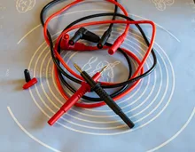 Insulation-Wire Connector Banana-Plug Multimeter-Test Right-Angle Solder-Type Male Red/black