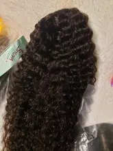RuiYu 180 densidad 250 rizado de la onda de agua pelo peluca del pelo humano transparente de la onda de agua peluca con malla frontal T parte brasileño mojado y ondulado peluca