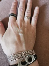 Letdiffery genial de acero inoxidable giratoria anillo de Spinner de calidad cadena Punk joyería de las mujeres para regalo de fiesta