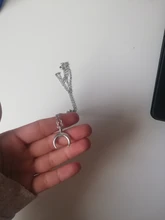 Collar con colgante de Luna y Chapado En Oro para mujer, cadena de clavícula, regalo para Amiga