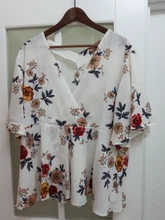Camisas tipo túnica con estampado Floral para mujer, blusas informales de talla grande 5xl con cuello en V, Camisa de media manga de verano