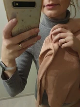 Aonibeier-suéter de cuello alto de punto acanalado para mujer, Jersey informal suave y cálido, suéteres elásticos ajustados de moda para mujer