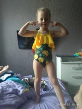 PatPat-trajes de baño a juego para la familia, bañadores con estampado Floral a rayas de un hombro, novedad de 2021