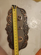 Placa de puerta de plástico ABS para Hotel, placa de puerta personalizada con número de casa de imitación de Metal, bronce, para apartamento, Villa, placa de puerta