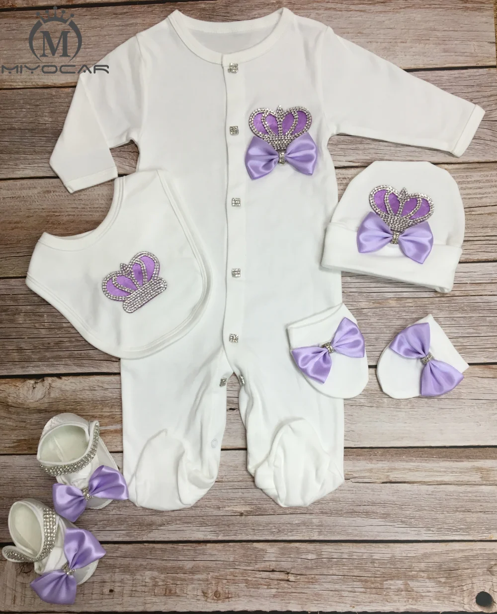 bebê de uma peça bodysuit do bebê chapéu bib definir S4