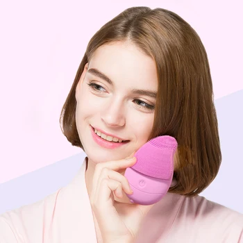 

Remover Facial Silicone Electric Face Cleaning Brush Professional Ultrasonic Vibration Shake to clean blackhead pores