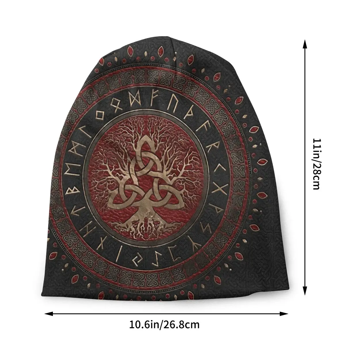 Bonnet Hats Men Women's Thin Tree Of With Triquetra Cap Street Skullies Beanies satin hair bonnet knitted hat knitted cap embroidered beanies knitted beanie cotton beanie skullies beanies cotton hat fashion beanies