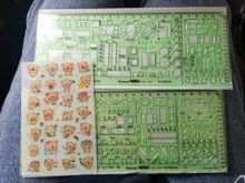 Plantilla de doble escala 1:100 y 1:200 combinación de diseños múltiple, plantilla de dibujo técnico n. ° 4323/4324