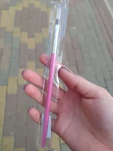 Cepillo de limpieza de polvo para uñas, mango de madera para cutículas planas, brillantes, para manicura artística, 1 unidad