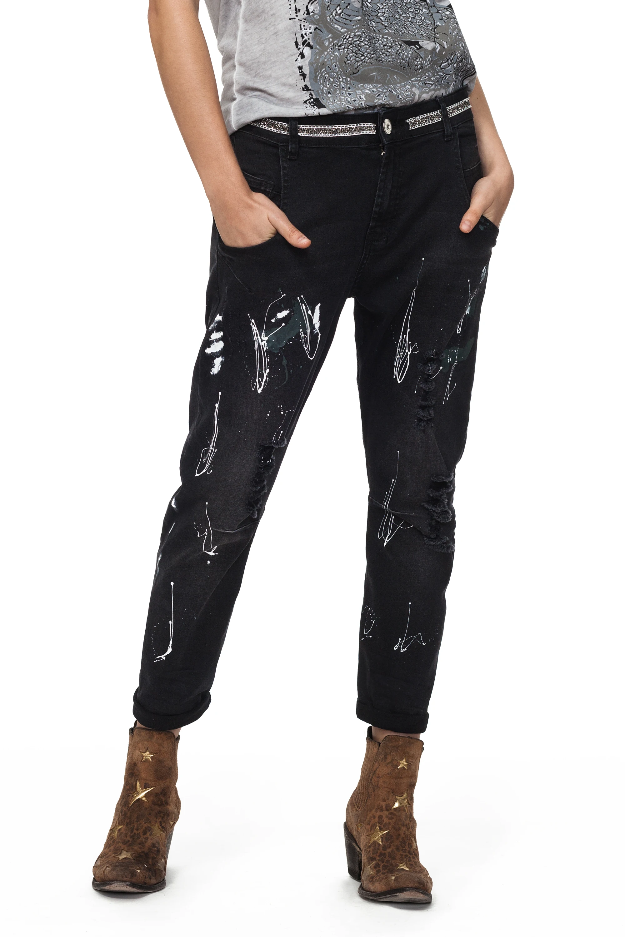 CUPIDO KILLER COLLECTION RAYNA Broek Zwart voor Vrouwen CK000116 CUPIDO KILLER COLLECTION RAYNA Broek Zwart voor Vrouwen CK000116