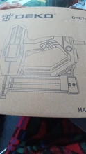 DEKO DKET02 Grapadora Eléctrica Engrapadora Marco con clavos y herramientas de carpintería Grapadora Tapiceria