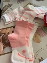 Calcetines de algodón suave para niños y niñas, medias de malla con dibujos animados, regalos para primavera y verano, 5 par/lote, CN