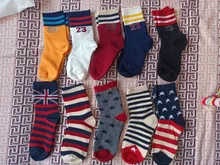 NIÑOS Calcetines de algodón niños Otoño e Invierno de lunares para chicas niños deporte tiras calzado 5 pares barato SandQ Baby nuevo