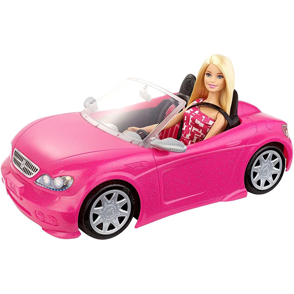Гламурный кабриолет с куклой Barbie(уценка - Цвет: Розовый
