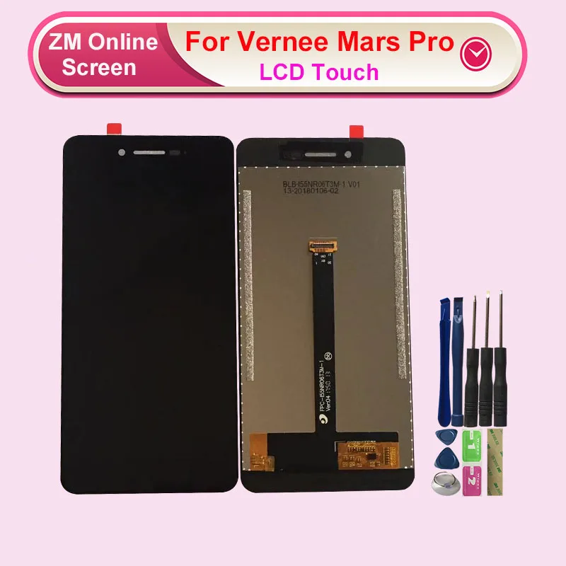 Продажа RYKKZ ЖК дисплей Vernee Mars Pro + кодирующий преобразователь сенсорного экрана в сборе Замена ЖК дисплея стеклянная панель для Vernee Mars Pro