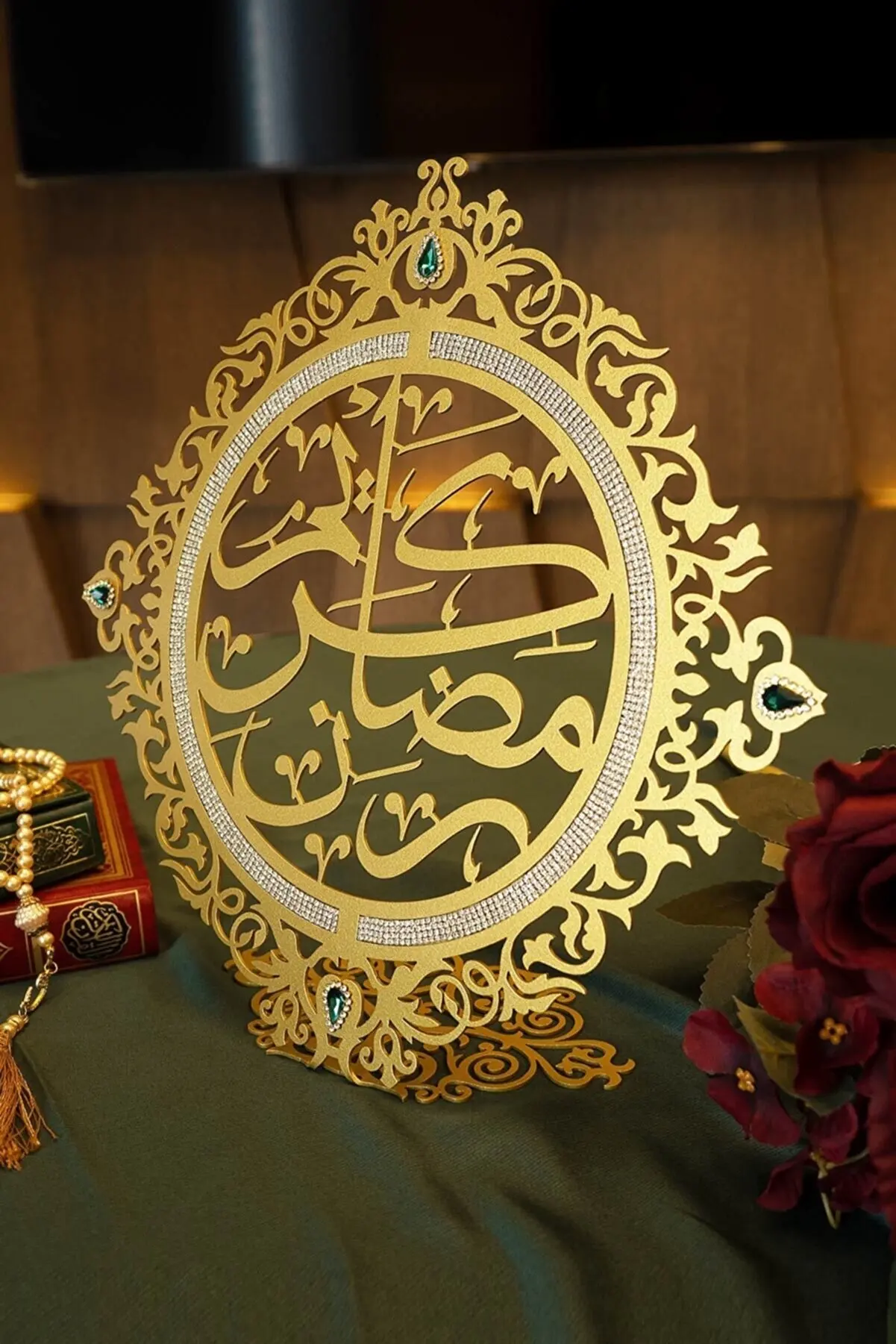 

Рамадан, новинка 2022, художественная каллиграфия, праздник Mubarak, металлический Настольный Декор, подарок, золотой цвет, Стамбул, Турция, бесплатная доставка, современный