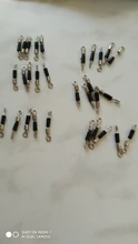 Lote de 30 unids/lote de anillos giratorios sólidos, Conector de pesca, ganchos de pesca para barco oceánico, Conector de enlace rápido