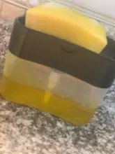 Dispensador de detergente líquido 2 en 1, caja de jabón líquido con prensa, organizador de bomba con esponja, herramienta de cocina, suministros de baño