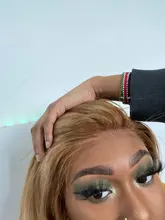 Nadula-pelucas de cabello humano Rubio degradado, peluca completa de encaje prearrancado con pelo de bebé, peluca con malla Frontal 13x 4/360, peluca Frontal de encaje T4/613