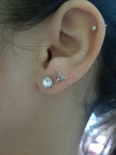 Pendientes de plata de ley 100% para mujer y niño, joyería con plumas, cara, flor, pájaro, aretes de estudio niñas, regalo, 925