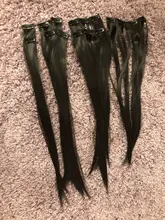 24 pulgadas 6 unids/set Clip en pelo Natural extensiones de cabello lacio Clip ins sintético Clip en la extensión del pelo para las mujeres