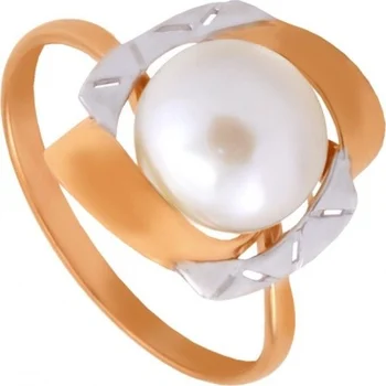 

Примаэксклюзив ring with 1 Pearl in red gold