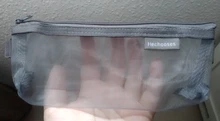 Estuche de malla transparente Kawaii para lápices, bolsa de gran capacidad, almacenamiento bonito, para útiles escolares para estudiantes, papelería de Corea